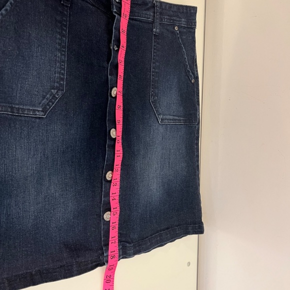 Kensie Button Up Blue Denim Jean Mini Skirt Size M - Picture 14 of 16